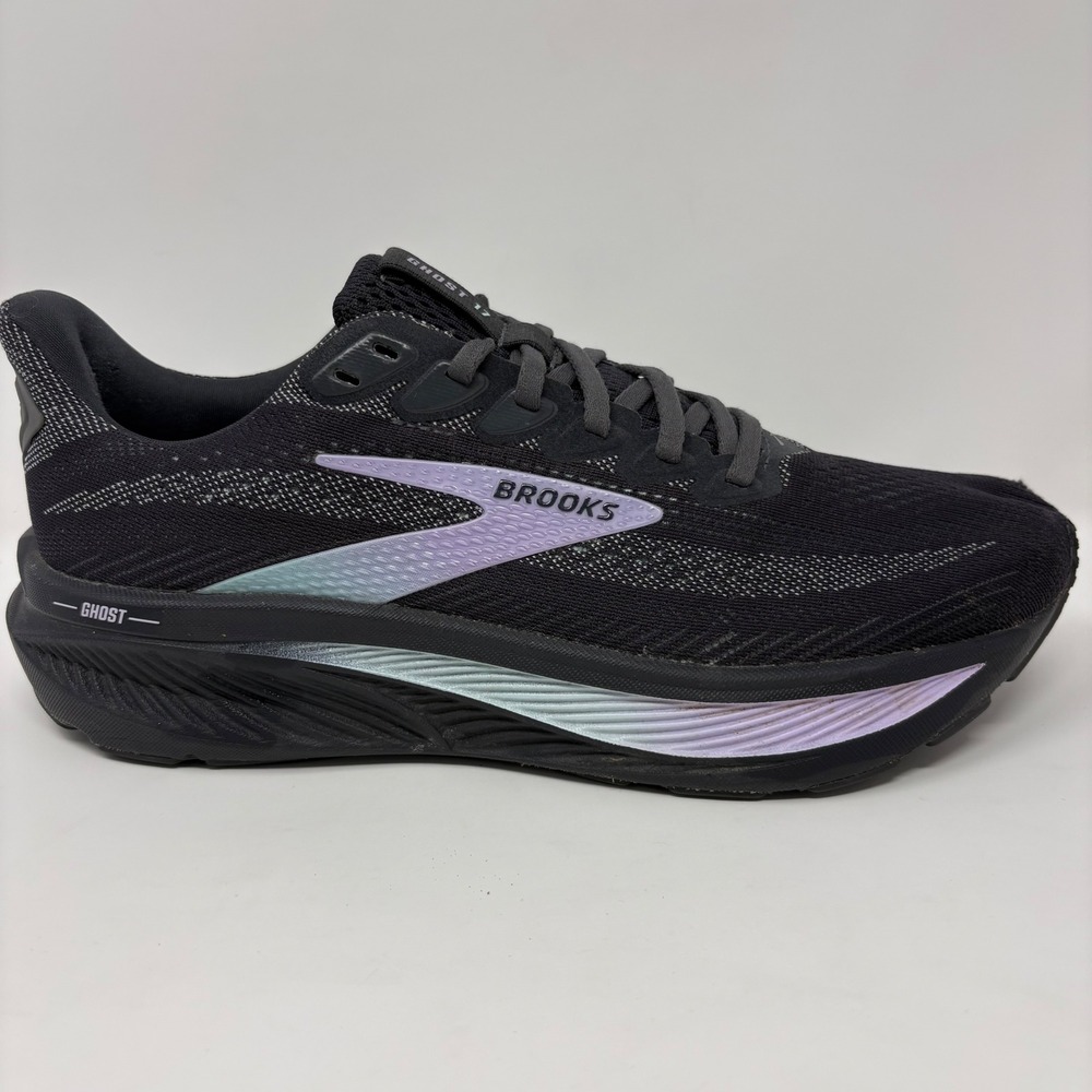 Brooks Ghost 17 Women's Size 8 Wide Black Purple Running Shoes (1204311D081)